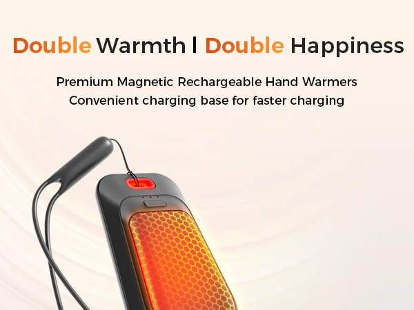 product laudtec magnetic hand warmer with lanyard 2 set package gifts winter best gifts products mini portable hand warmer power bank-8