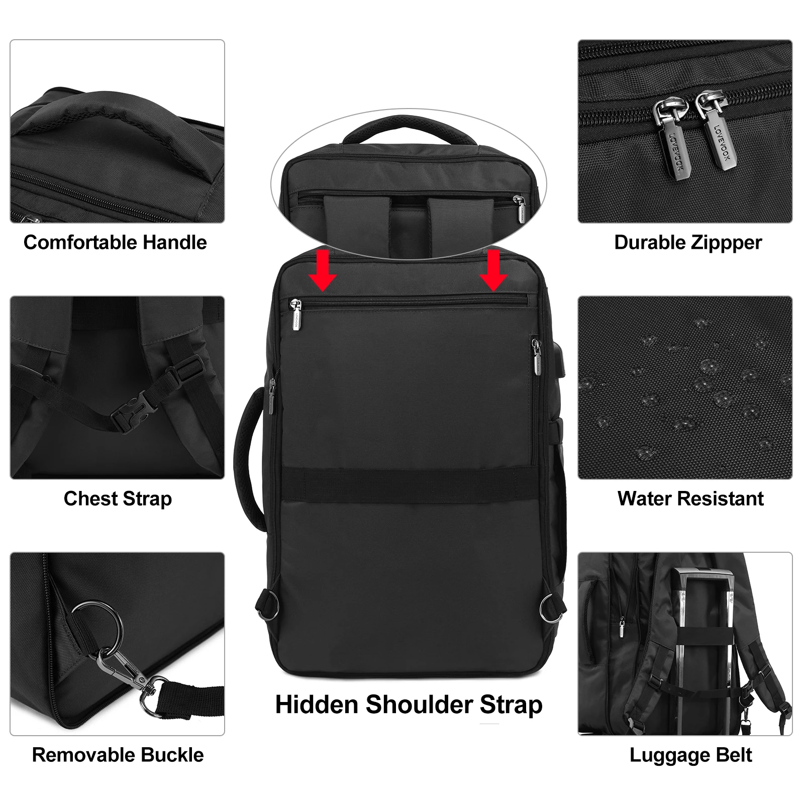 Business Men's Oxford Carry-On Backpack