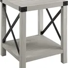 Metal And Wood Table Wood Living Room Furniture Modern Farmhouse Metal And Wood Square Small Side Table End Table