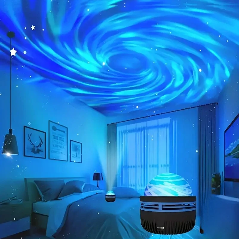 star projection lamp dynamic remote control water ripple projection lamp bedroom decorative atmosphere Stage light