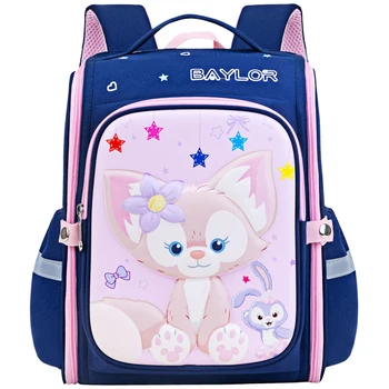 New Children's Schoolbag Primary 1-4 Grade Boys and Girls Chiropractic Lightweight Backpack
