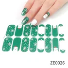Christmas Nail Winter Theme Christmas Snowflake Pattern Colorful Design Nail Stickers Full Nail Strips