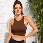Ladies Tops Custom Wholesale Women Ladies Workout Sport Wear Gym Fitness Rib Knit Yoga Vest Tanks Tops Crop Tops
