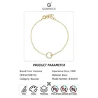 Jewelry Cz Gemnel Fashion Jewelry Gold Dainty Interlocking Open Circle Pave Cz Bracelets