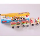 Train Toys Kids Children Baby Montessori Wooden Train Wall Educational Learning Toys