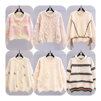 Wholesale new female pullover high neck cotton 100% products 100% cotton knitted female brocade warp knitted fabric manufacturer