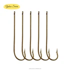 Wholesale High Quality Strengthening Barbed Single Fishing Lure Hooks 100pcs