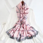 Silk Scarf Hot Sale Silk Like Smooth Classic Ladies Long Polyester Scarf For Warm