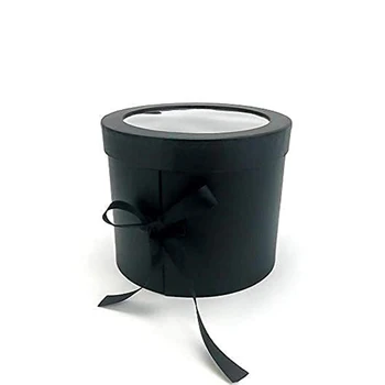 Custom Black and White Striped Luxury Wedding Gift Box Packaging with Ribbon for Flower Perfume Candle Cosmetic
