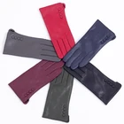 Winter Leather Gloves 2021 Factory Wholesale Women's Winter Outdoor Warm Full Finger Leather Gloves