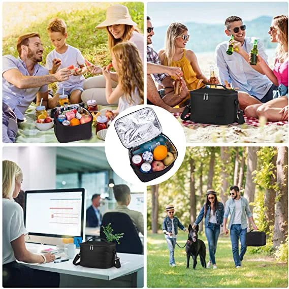 product wholesale custom lightweight travel camping bbq food transport grill foldable lunch box picnic thermal insulated cooler bag-4