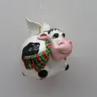 Wing Unique Hanging House Ornament Glass Blown Ornaments Pig Cow With Wing Ornament