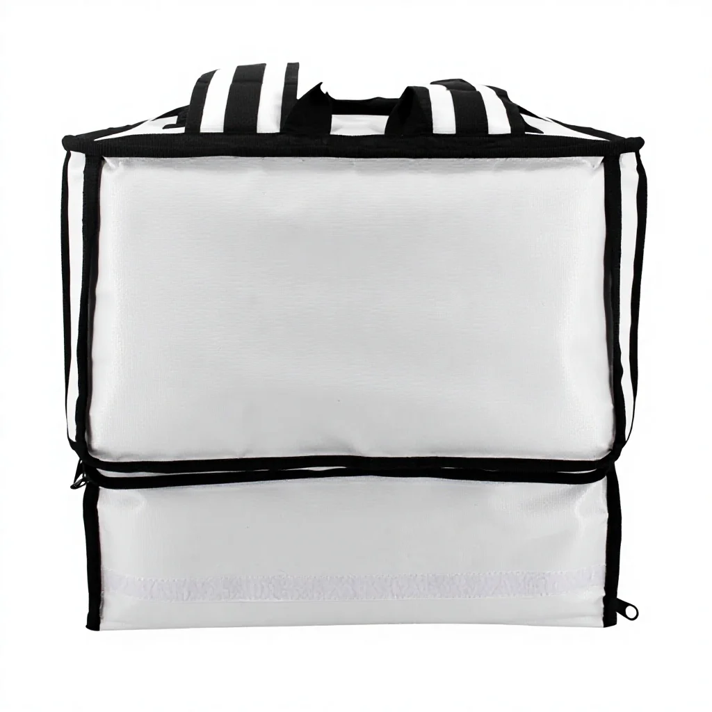 product expandable large capacity portable motorcycle food delivery thermal waterproof insulated zipper closure bag for pizza-5