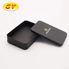Metal Box Gift Metal Metal Tin Box High-grade Black Square Metal Packaging Box Tin Box For Gift Lunch