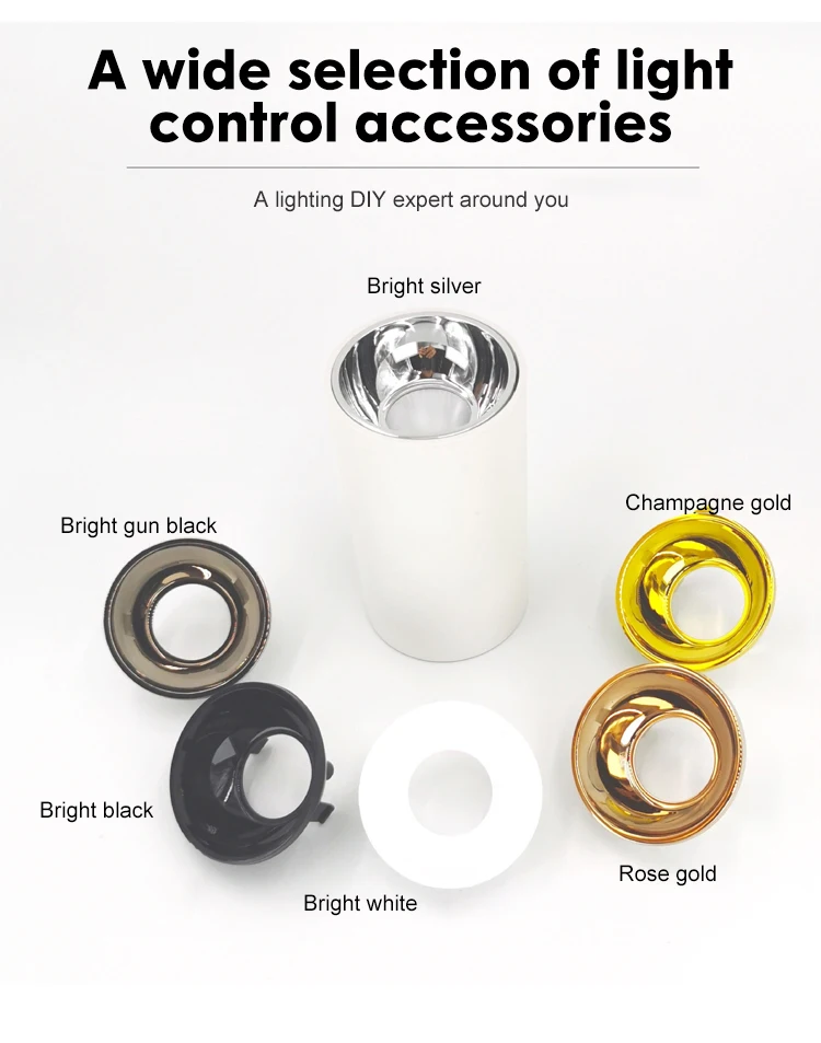 lc2010 hot sale office hotel super maket aluminum ceiling cob 12w black led downlight-2