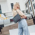 Clutch Bag Japan Design Luminous Clutch Geometry Iridescent PU Chain Bag Ladies Party Purse