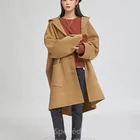 Model Coat 2020 New Style Korean Double-faced Cloak Model Hooded Loose Show Thin Cashmere Coat
