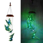 Led Light Lights Wind Light Solar Wind Chime Butterfly Dragonfly LED Color Changing Light Hanging Led Lights Plastic NI-CD/MH Battery