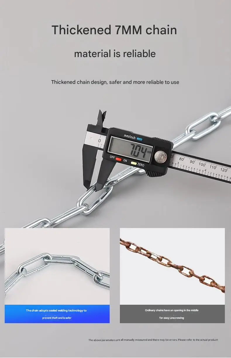 Portable Password Lock for Bicycles Motorcycles Electric Vehicles Mini Chain Lock Cycling Equipment Anti-Theft Accessory