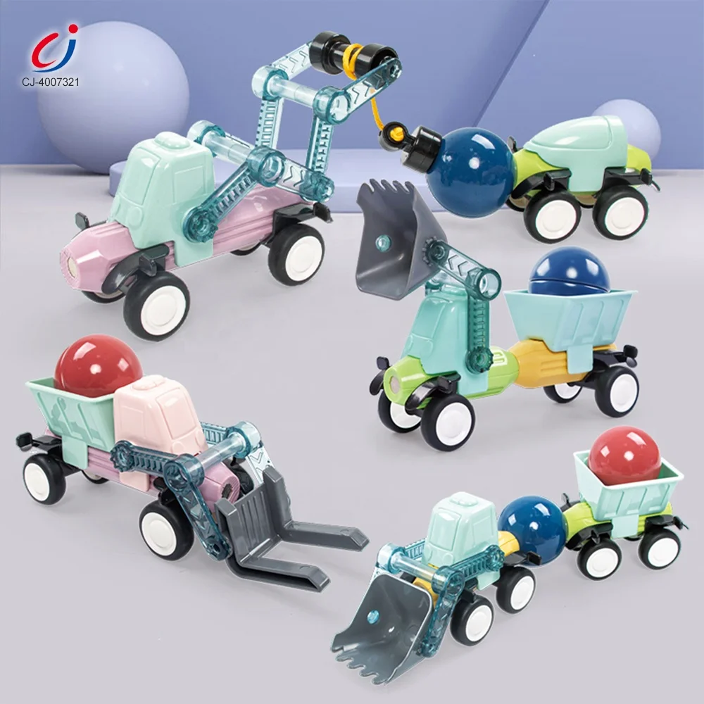 Chengji stem toys educational creative magnetic balls and rod set construction stick building blocks set magnetic vehicle toy