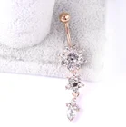 Piercing Body Piercing Jewelry Medical Steel Water Drop Navel Button Pendant Navel Nail