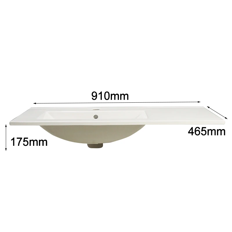 Tarpul Sanitaryware Ceramic Left Washbasin Hand Wash Thin Edge of Basin Bathroom Furniture Wudu Cabinet Sink manufacture