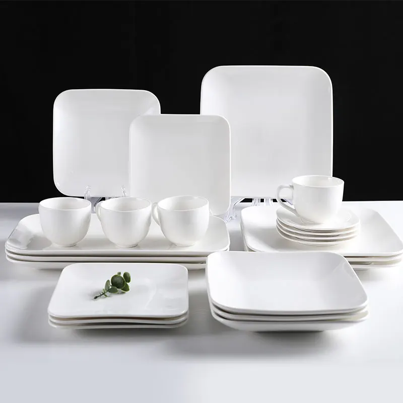 square ceramic dinnerware sets