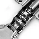Steel Hinge 2 Way Hinge Wholesale Stainless Steel Wardrobe Cupboard Hydraulic Damping Silent Buffer Hinge