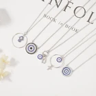 925 Sterling Silver Jewelry Wholesale New 925 Sterling Silver Zircon Devil Eye Women's Necklace Jewelry