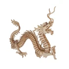 Wooden Professional Customized Kids Wooden Jigsaw Puzzle Educational Toy Wood Craft Dragon