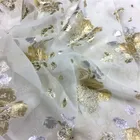 Silk Silk Saree Fabric Silk Chiffon Clip Jacquard Fabric Silk Ggt Metallic Fabric