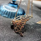 Diamond Pendant Necklace Pendant Wholesale Full Czech Diamond Butterfly Jewelry Pendant Necklace Sweater Chain