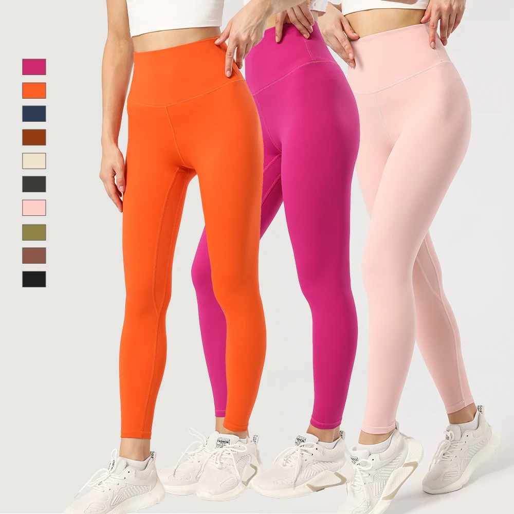 2023 New Design Anti-Slip Colorful High Waist Butt Lift Yoga Pants Leggings For Women