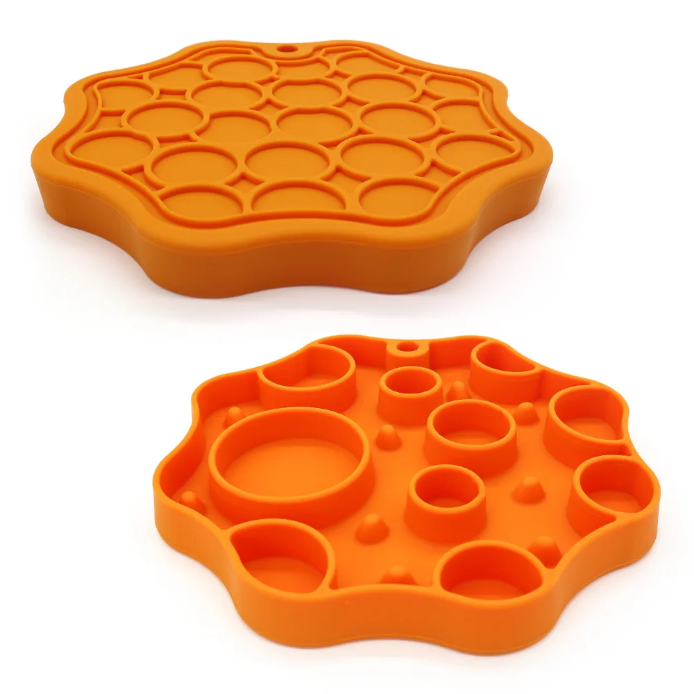 product 2 in 1 double sided slow feeder licking pad silicone dog lick mat dog food slow feeder dog bowl-59