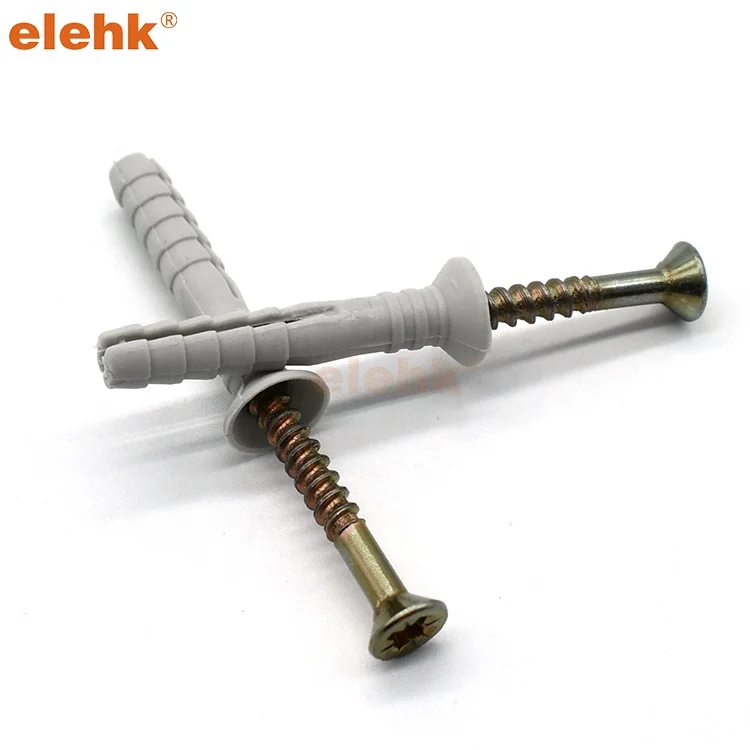 HAMMER IN METAL PLASTERBOARD CAVITY WALL FIXING PLUGS INCLUDING SCREWS 4 x 30mm 