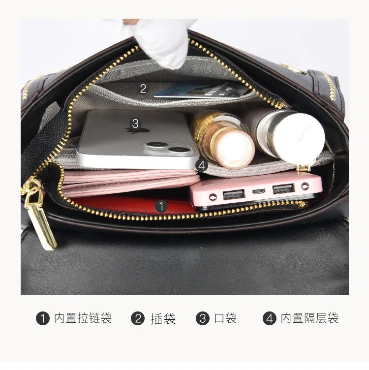 Wholesale Fashion Girl Crossbody Messenger Bags PU Leather Tote Shoulder Bag Ladies Purse And Handbag For Women