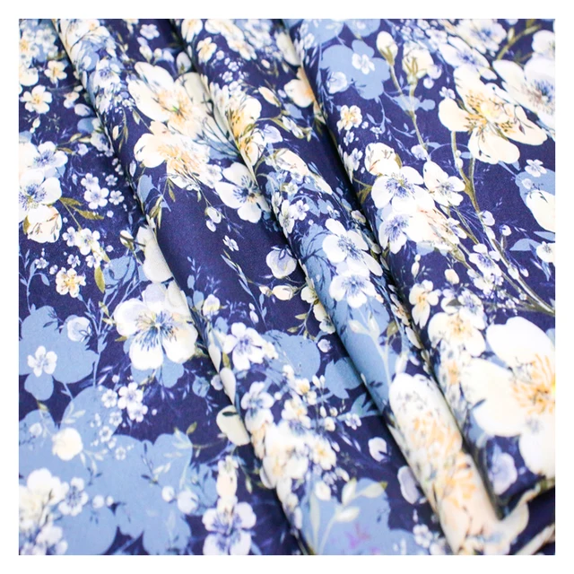 Wholesale Organic 100% Polyester Stretch Fabric Customized Digital Print for Bags Garments Sleepwear Girls Wrinkle Resistant