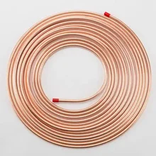 Custom Copper Water Heating Tube Coil 1/2 1/4 3/4 3/8 7/8 Condenser Air Condition Refrigeration Pipe Various Sizes for Boards