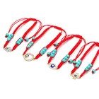 For Men Handmade Natural Stone Turquoise Beaded Bracelets Braided Woven Evil Eye Bangle For Women Men