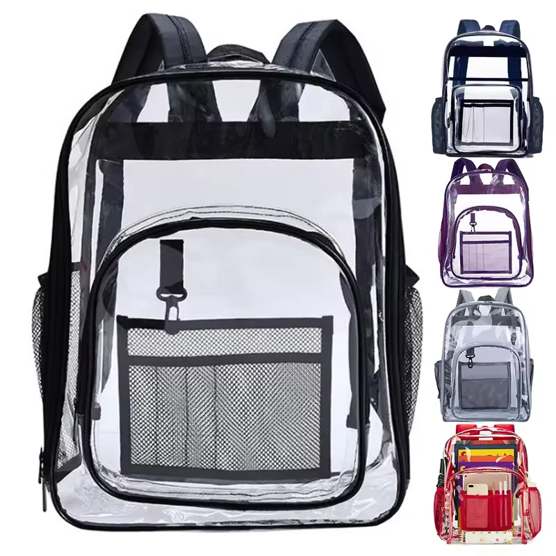 Customized Hot outdoor waterproof transparent Pvc fashion school backpack Customized Travel backpack