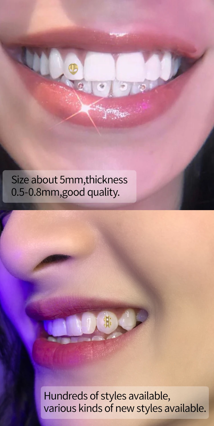 Lisa Tooth Gem Custom Dental Jewelry Teeth Gem Etching Real Solid 14k