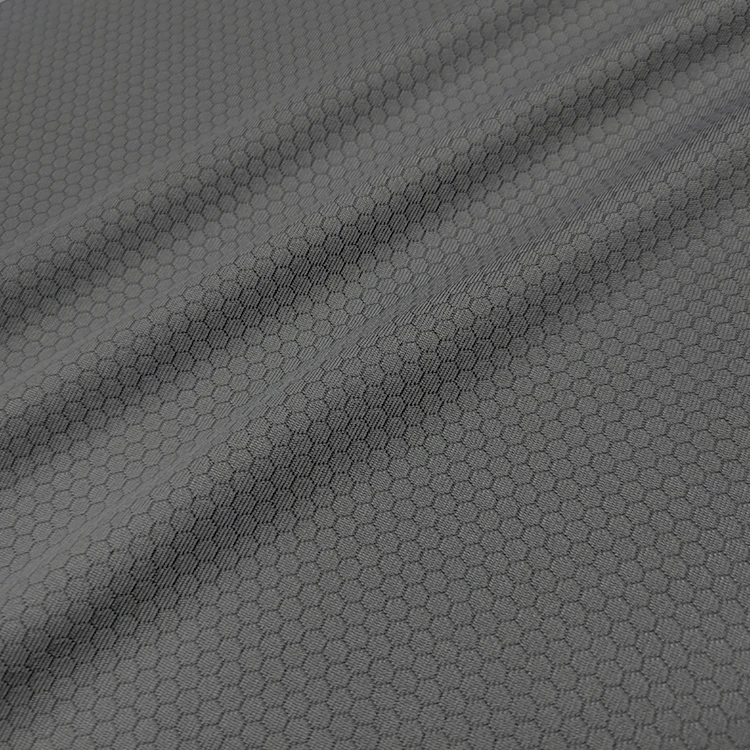 Global Recycle Standard Certificated 90% Recycled Polyester 10% Spandex Jacquard Knit Fabric for Man supplier