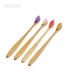 China Supplier Good Quality Purple Bristle Bathroom Ware Bamboo Toothbrush