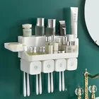 Holder Wall Mounted Bathroom Accessory Toothbrush Holder With Cover Toothbrush Organizer For Family Use