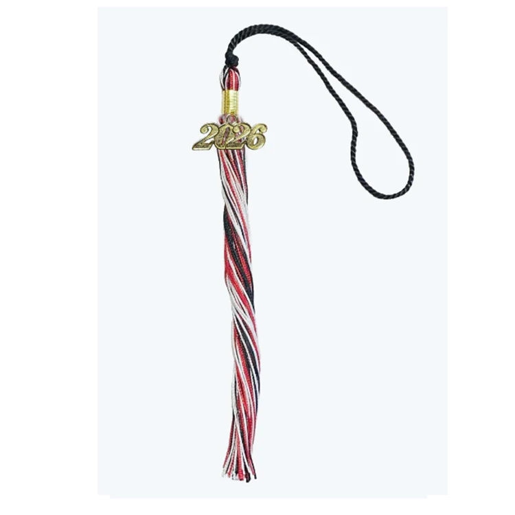 Wholesale Triple Color Available Graduation Tassel with Year Charm manufacture
