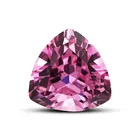 Loose Gemstones Pink Loose Synthetic Gemstones Trillion Cut 3*3mm-18*18mm Cubic Zirconia Stones Factory Price