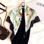 Scarf Spring Big Square Scarf Female Retro Scarf Shawl Tulle Tulle Warm Neck Scarf