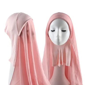 Muslim Full Cover Inner Instant Chiffon Shawl Cap Veil Hijab Head Scarf Turbans Head For Women's Caps Hat