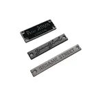 Tag Wholesale Custom Sewing On Holes Gold Engraved Brand Metal Logo Metal Clothing Labels Tag For Garment