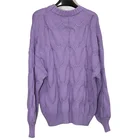 Sweater Women's Simple Thick Twist Knit Sweater Women's Pullover Round Neck Lazy Style Wild Sweater